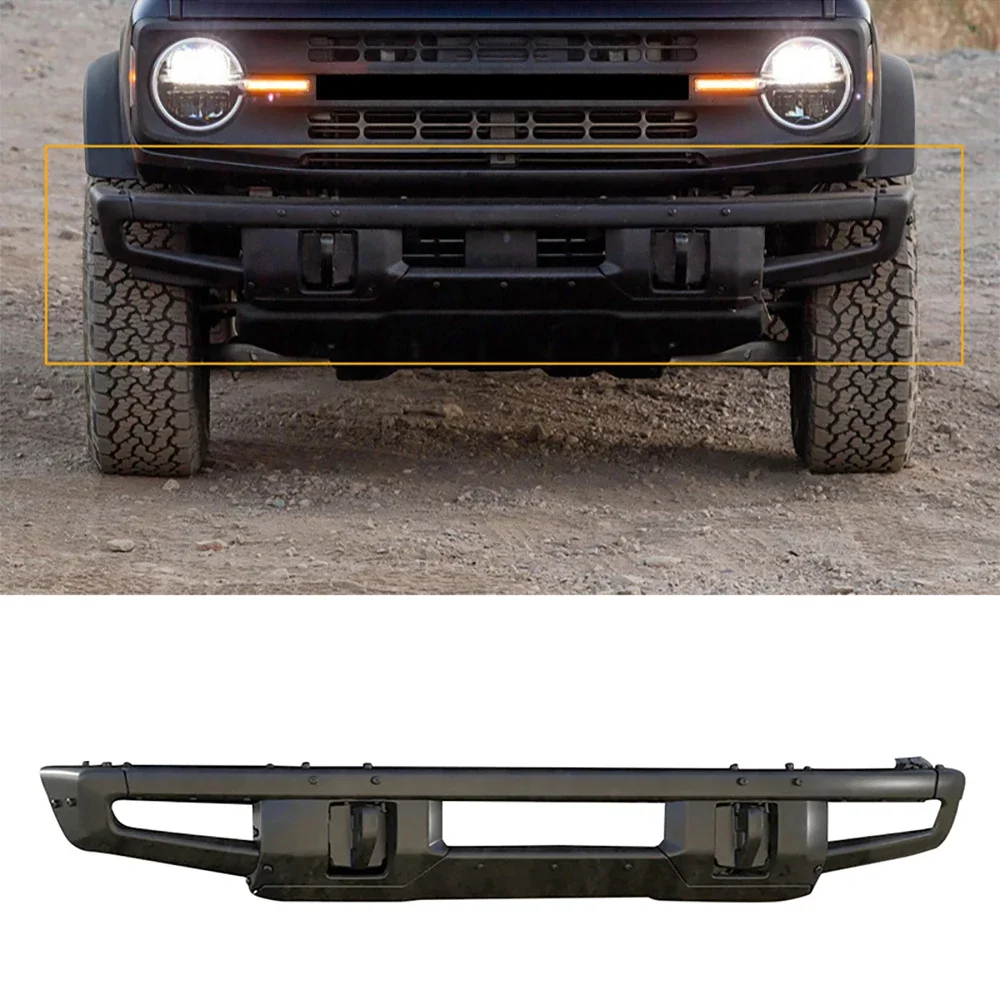 

Front Bumper Moduler HD Grille Hood Headlight For 2021 2022 Ford Bronco 2 & 4 Door Kit Offroad Steel Bar Parts 4x4 Accessories