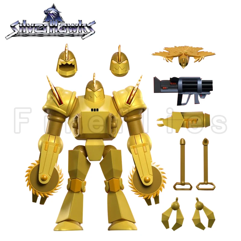 7inches Super7 Silverhawks Action Figure Wave 1 Buzz-Saw Anime Movie Model For Gift Free Shipping