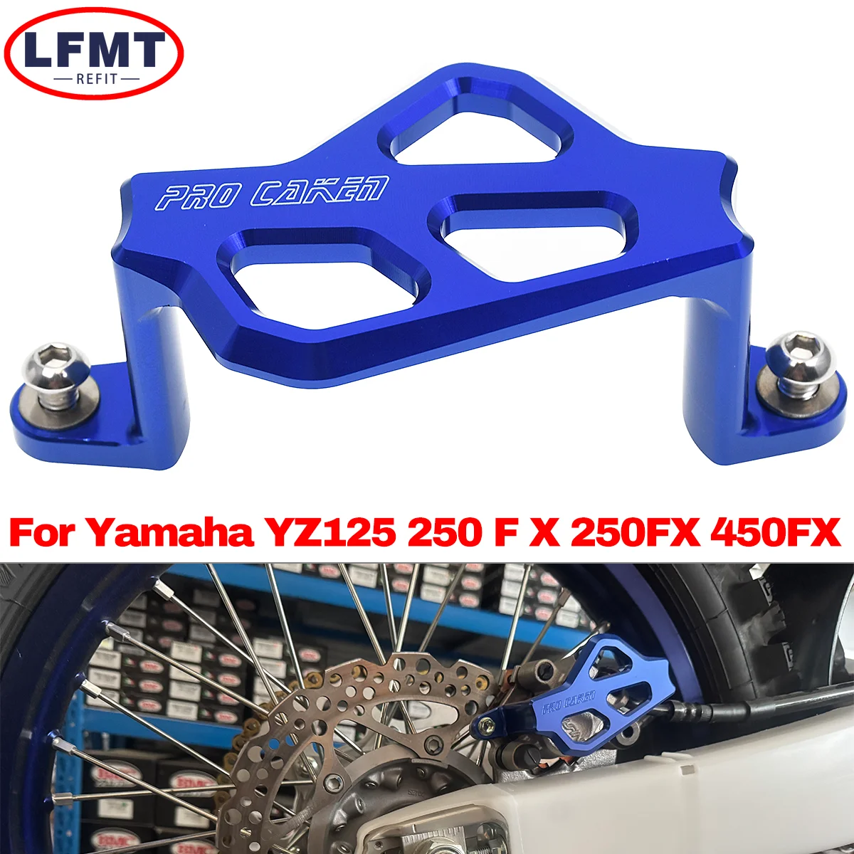 CNC Rear Brake Caliper Guard Protector Cover For Yamaha YZ125 YZ250 YZ250F YZ450F YZ450FX YZ250F 50TH YZ450F MONSTER YZ125X 250X