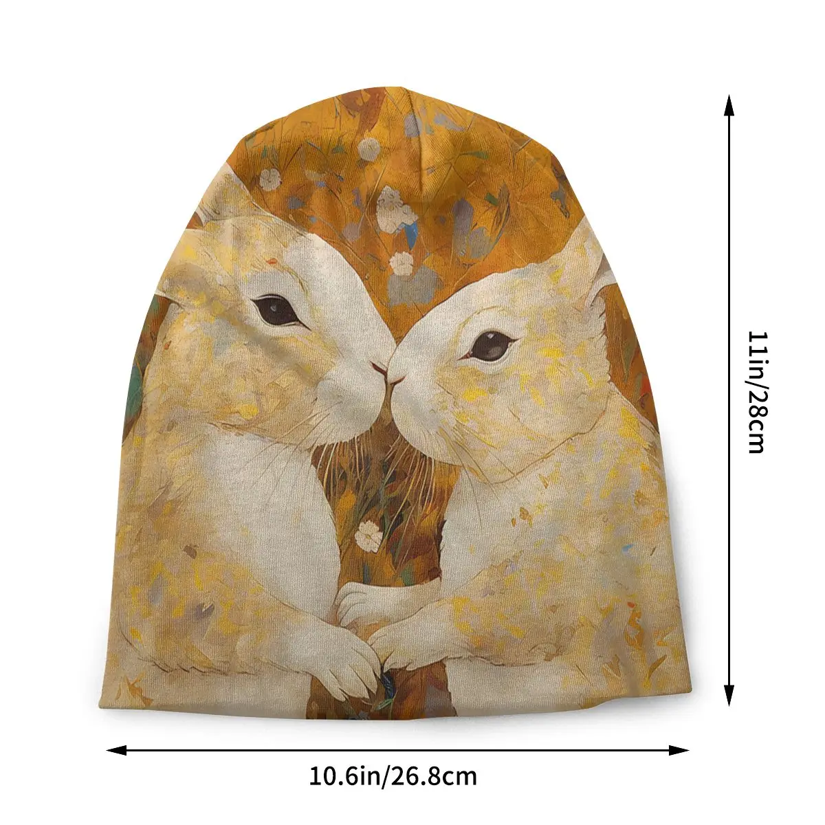 Bonnet Hats The Kiss By Gustav Klimt Movie Men Women's Rabbits The Kiss Inspired Thin Cap Design Skullies Beanies Caps