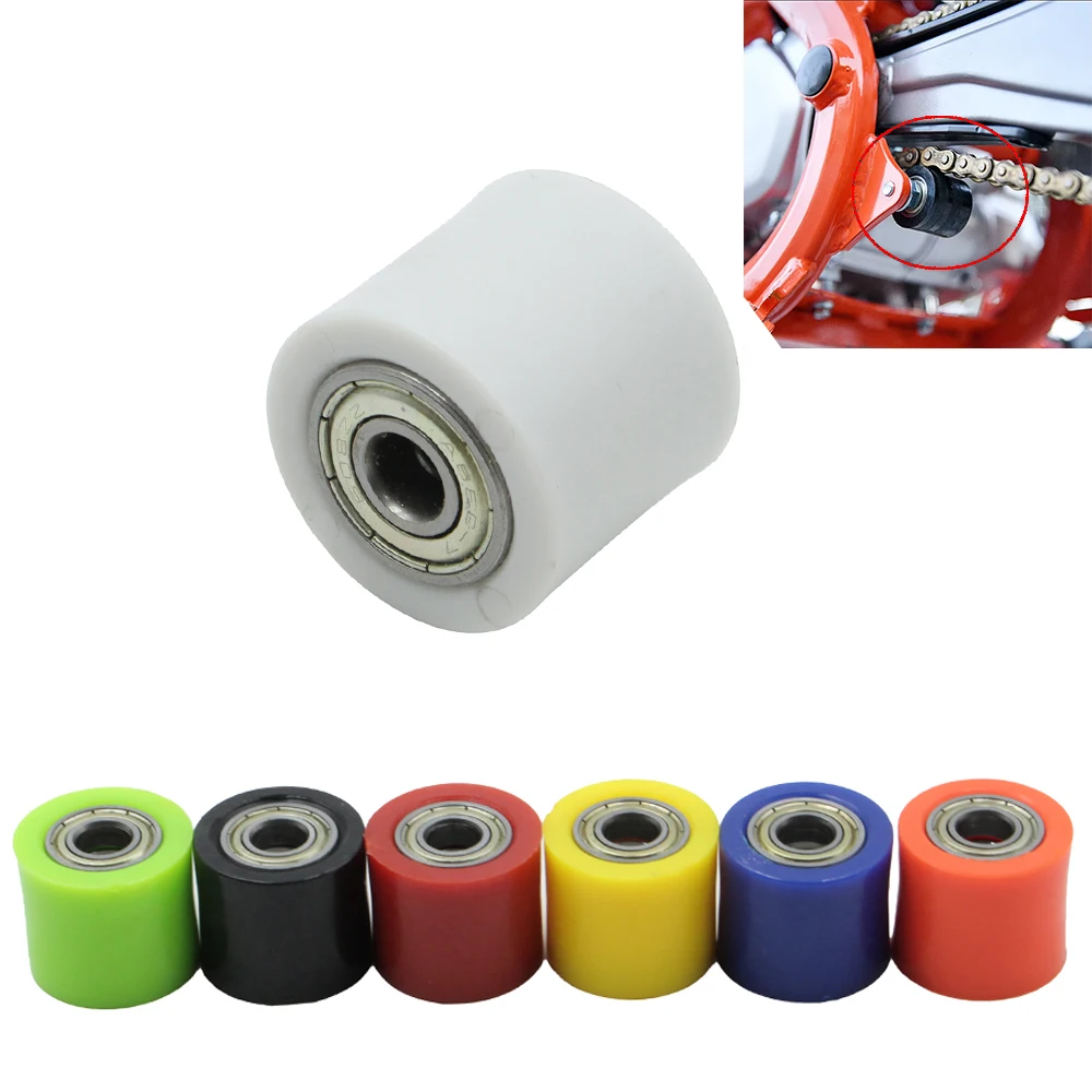 Motorcycle Chain Pulley Roller Tensioner Wheel Guide 8mm/10mm for XR CR CRF 125 250 450 Pit Pro Dirt Bike Motocross Motorbike