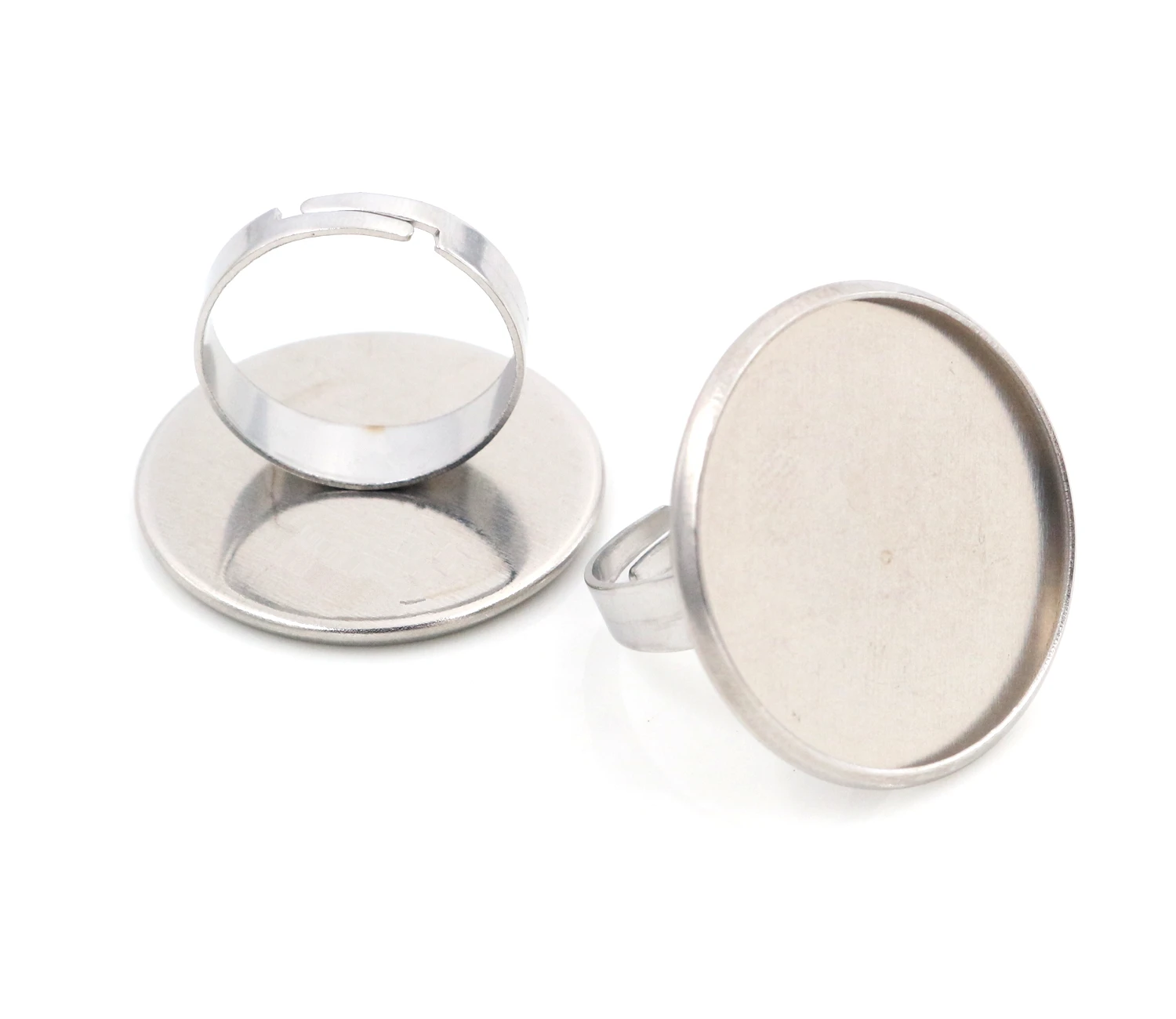 25mm 5 sztuk/partia nie znikną ze stali nierdzewnej regulowane ustawienia pierścienia puste/Base,Fit 25mm szklane Cabochons-K1-01 — zdjęcie 3