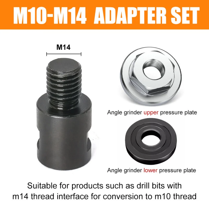 Hole Saw Drill Bit Conversion Extension Rod M10 to M14 to US Thread Adapter Angle Grinder Accessories Adapter