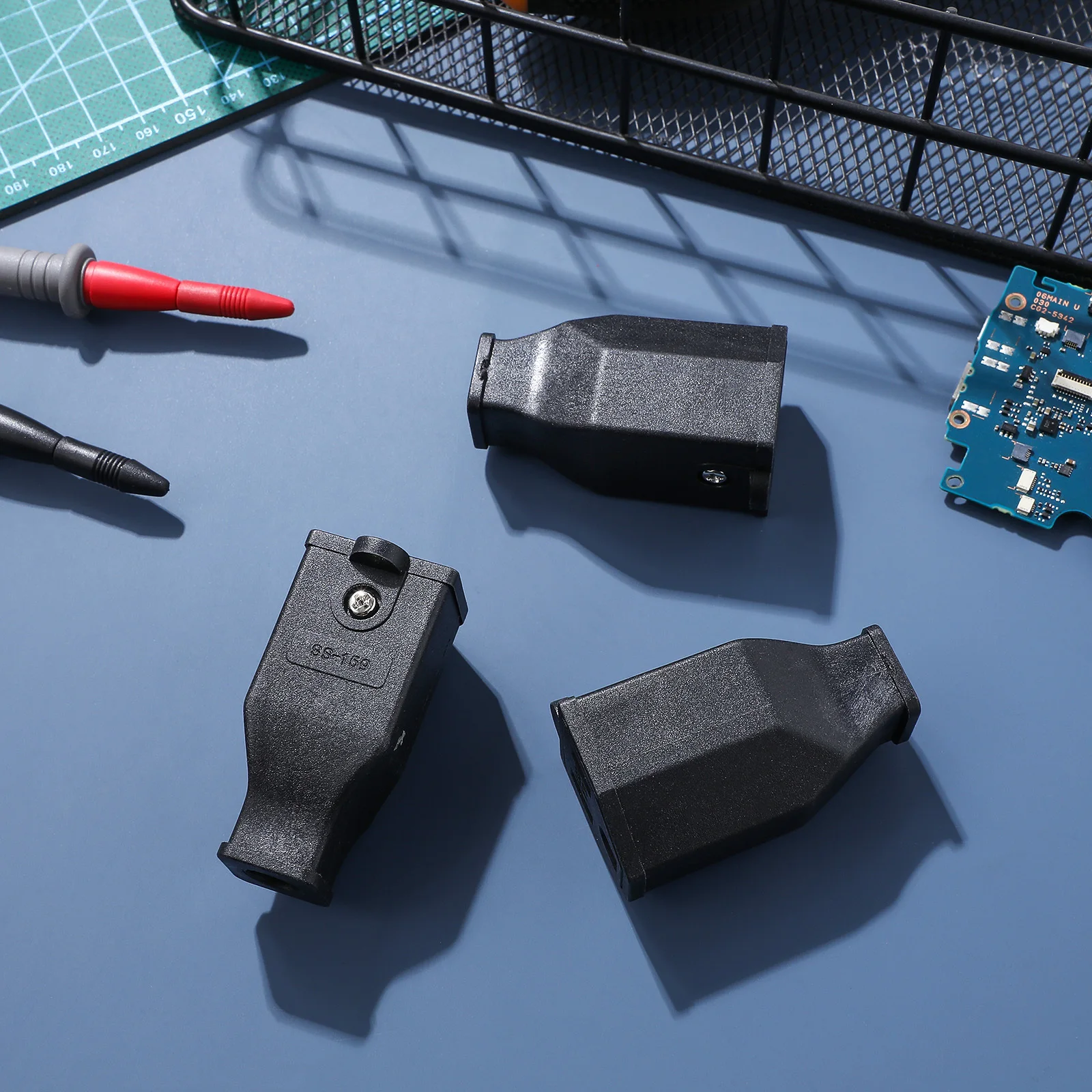 

3Pcs Electrical Plug Replacement 3 Prong Extension Cord Ends Ground Bonding Plug for Home Office Garage Safety Reliable