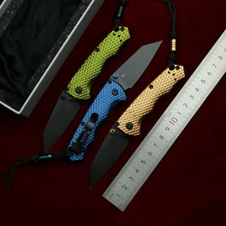 LEMIFSHE-herramienta EDC de bolsillo M4, cuchillo plegable al aire libre, 290BK-2 290, rodamiento de bolas AXISL, mango de aluminio, marca