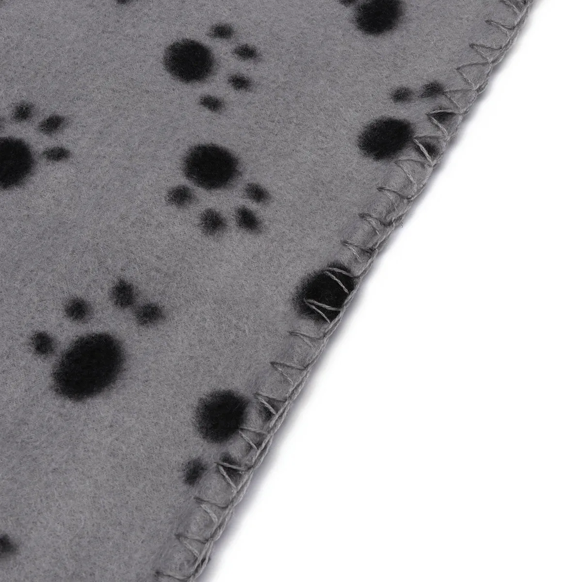 Dog Blanket Cat Animal Blanket Double Sided Fleece 60x70cm Paw Pattern Grey Black Super Soft Comfortable Pet Bed Mat Sofa Carpet