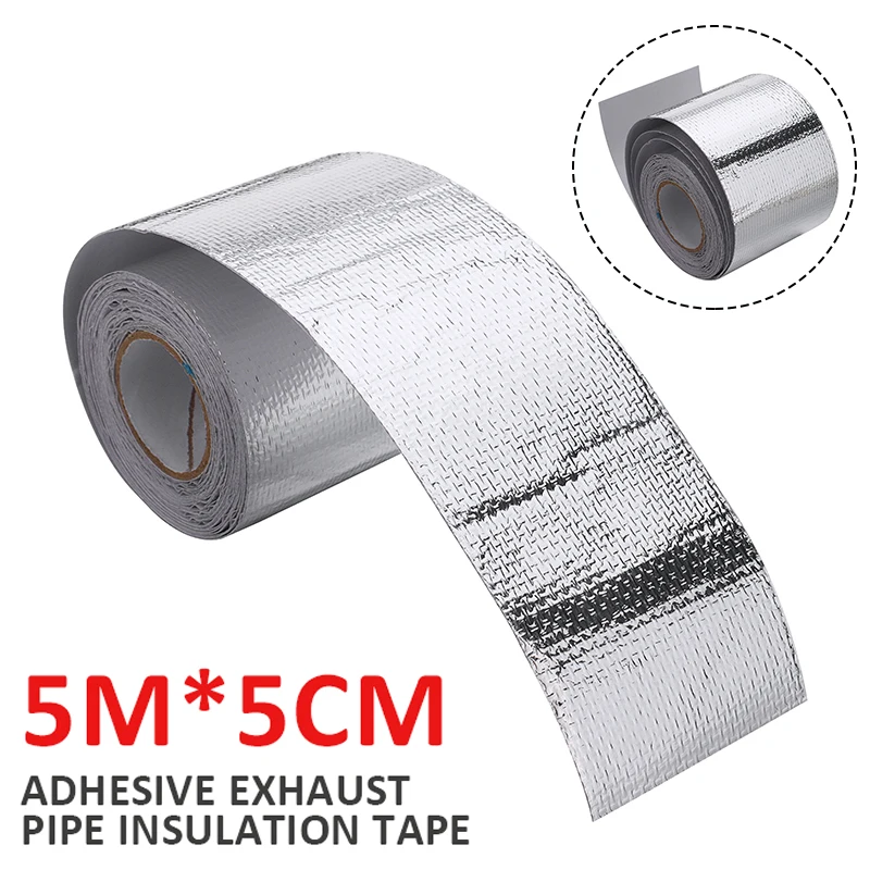 Bande Thermique Échappement 5m Auto-Adhésive Argent – Isolation Chaleur Moteur & Entrée D'Air