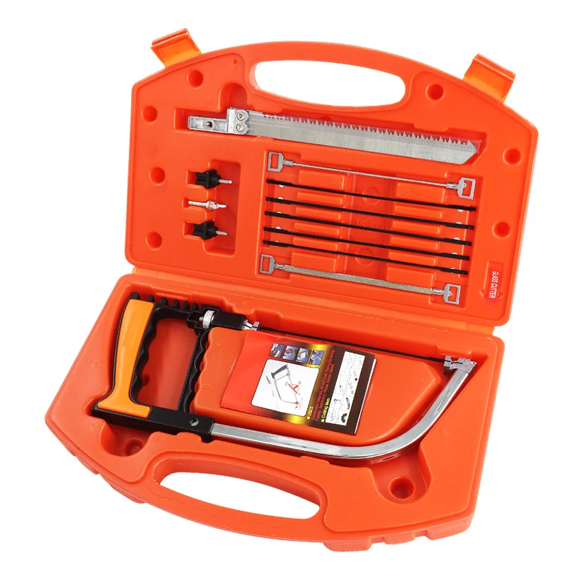 12Pcs Multifunction Handsaw Set, Hacksaw, Coping Saw, Bow Saw, Wood Saw, Steel Saw for Cutting Wood, Tile, Glass, Metal, Plastic