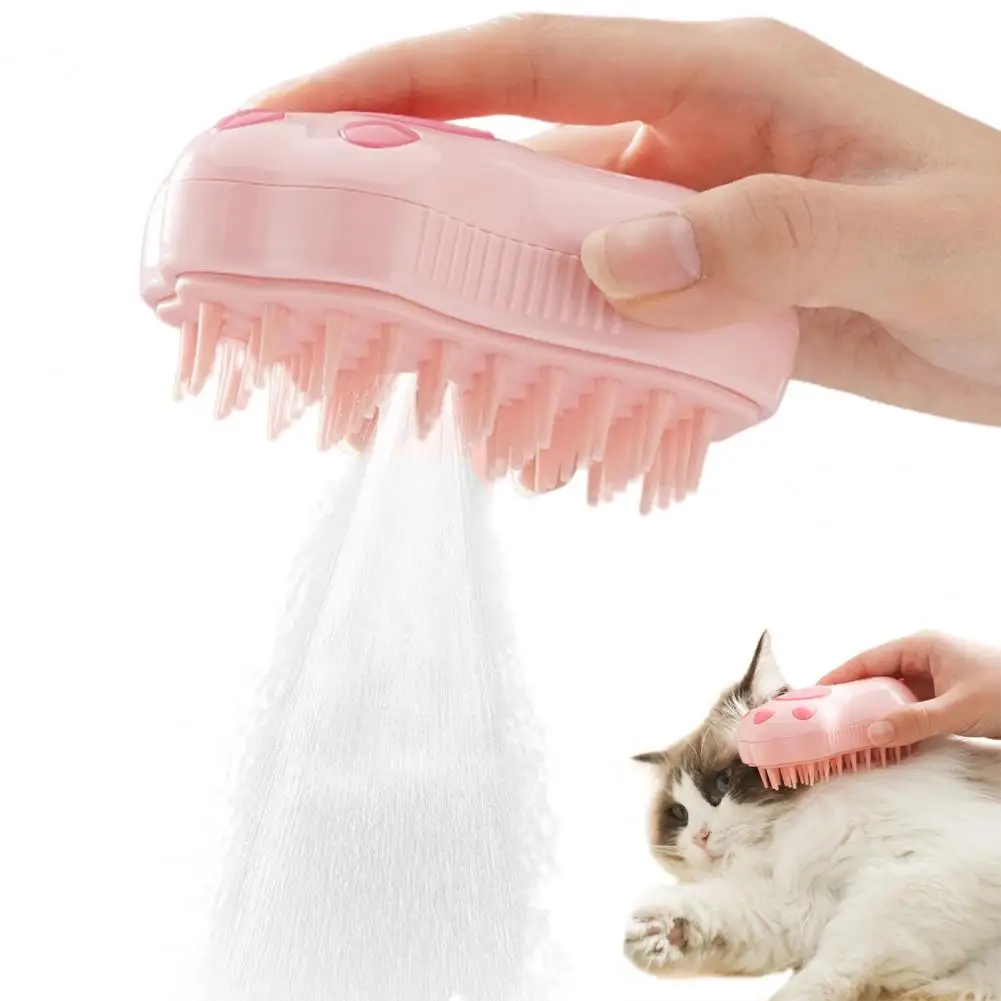 Pet Brush Rechargeable Pet Grooming Comb Steamy Cat Brush Multifunctional Pet Hair Remover Steamer for Gentle Dog Cat Grooming