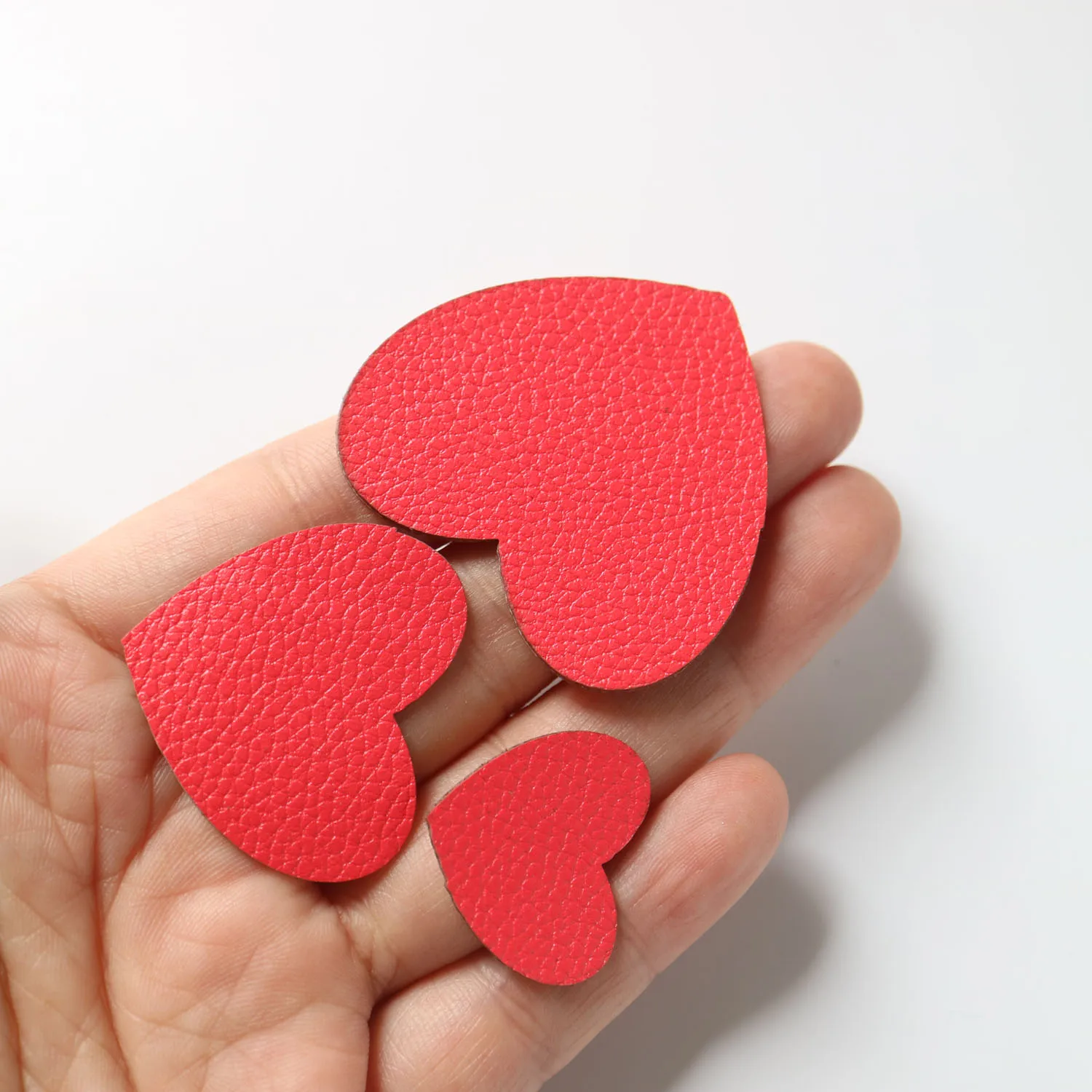 3 teil/satz pu Leder Herz Patches für Kleidung Hüte Schuhe DIY Kleidung Aufkleber Leder Parches Perlen Blumen Applique Patches – Detail 5