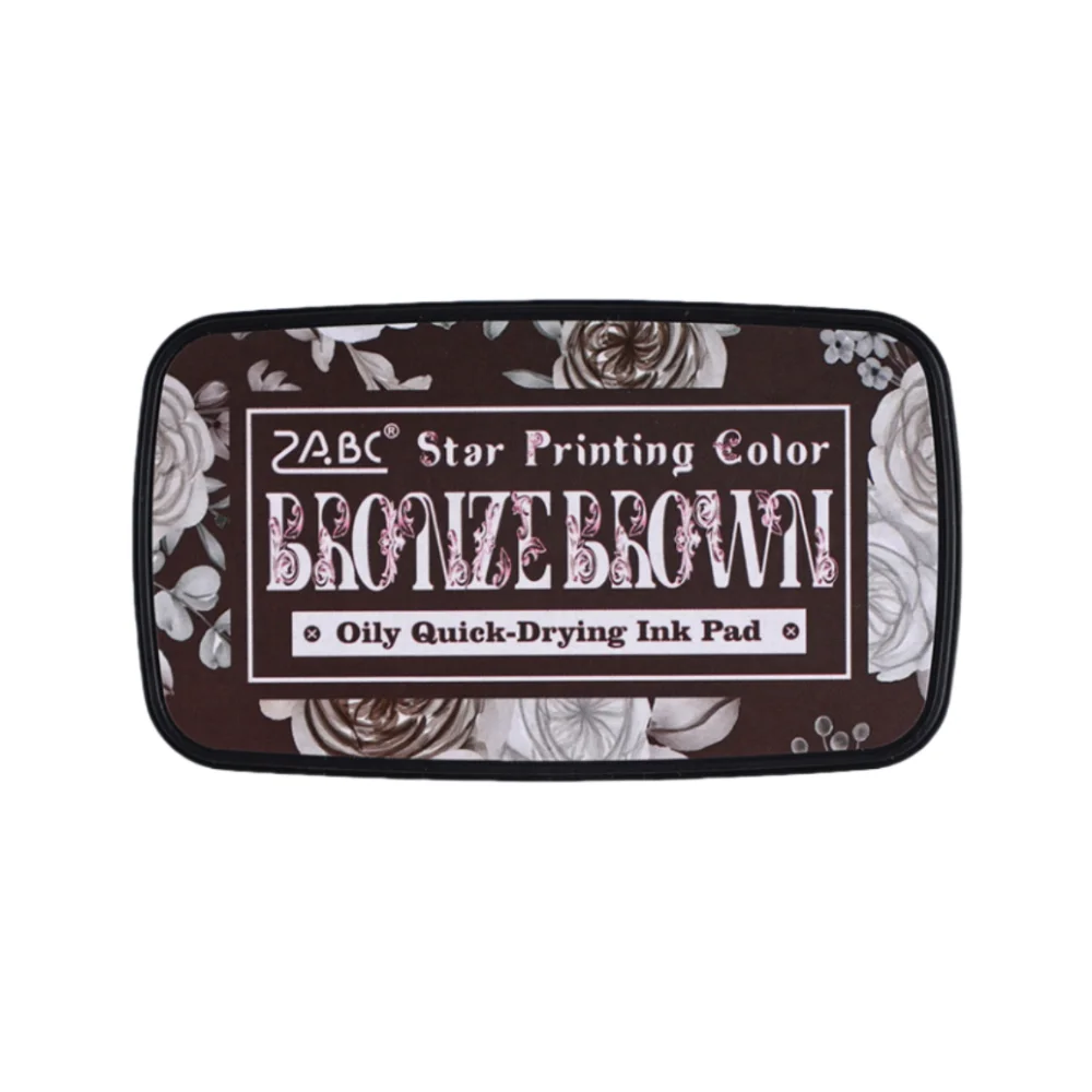 وسادة حبر ملونة جديدة سهلة الاستخدام مستطيلة الحبر الذاتي ختم الملحقات المدرسية Inkpad لخطط Stamps سجل القصاصات #1