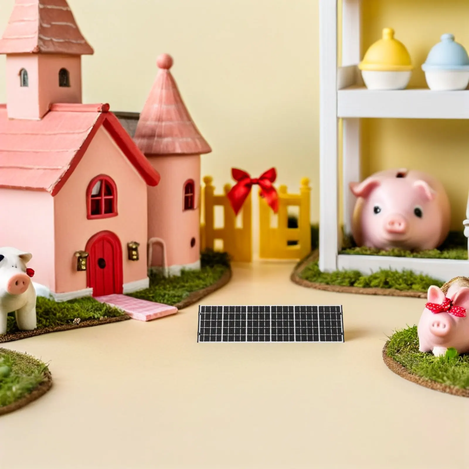 1:87 Miniature Solar Panels Realistic Sand Table Architectural Solar Energy Module Road Scene Diorama Renewable Energy