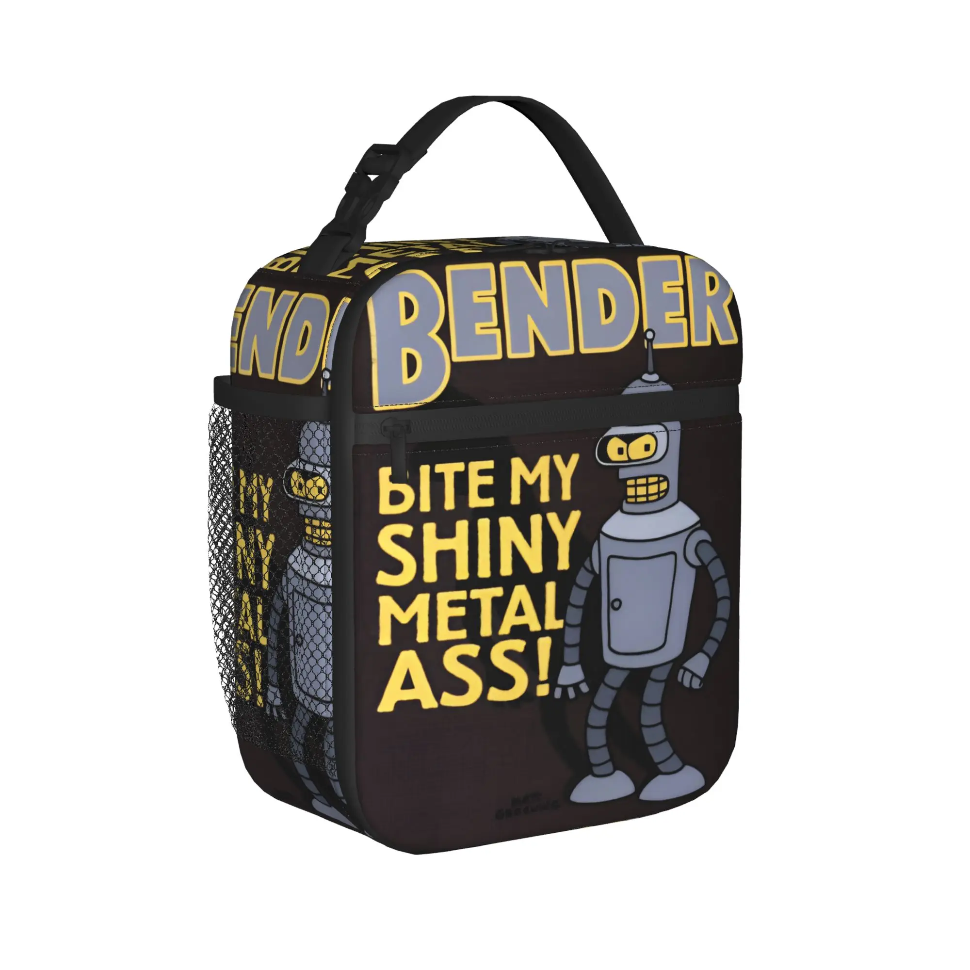 Bolsa térmica para almoço Futuramaes, para escritório, portátil, caixa bento, para homens e mulheres, caixa térmica para almoço