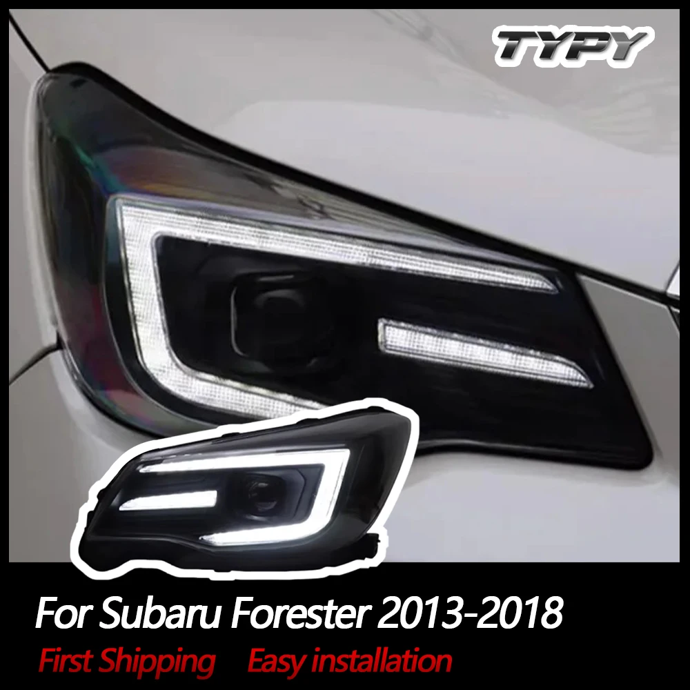 

TYPY автомобильные фары для Subaru Forester 2013-2018 светодиодные автомобильные лампы дневные ходовые огни динамические указатели поворота автомобильные аксессуары