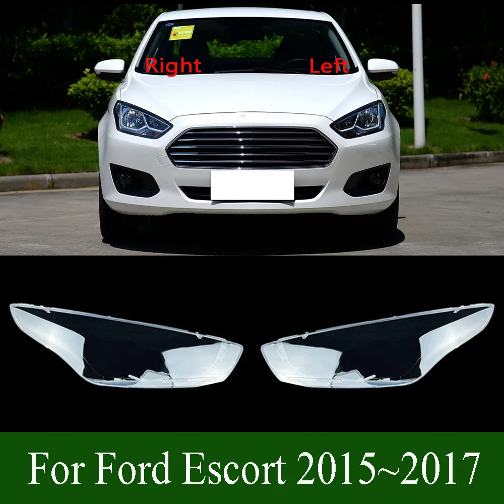 For Ford Escort 2015~2017 Lamp Cover Headlamp Shell Transparent Lampshade Headlight Shade Lens Plexiglass