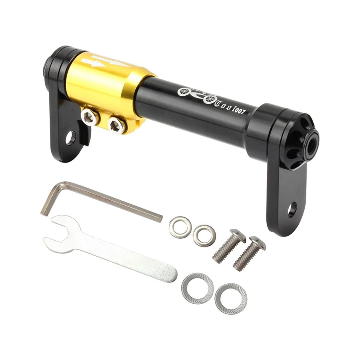 Imagem -01 - Muqzi-alumínio Liga Fácil Roda Extensão Bar Fácil Roda Extensor para Brompton Folding Bike Preto muqzi aluminio liga facil roda extensao bar facil roda extensor para brompton folding bike preto 01