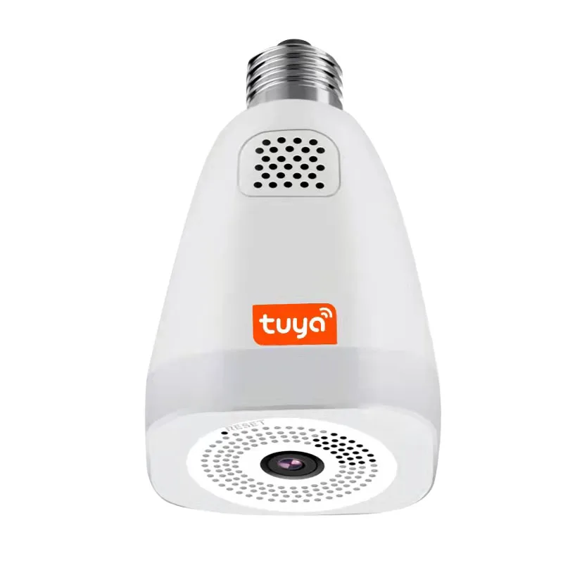 Imagem -02 - Tuya App Inteligente 360 Panorâmica sem Fio hd Cctv Câmera de Segurança ip 3mp Wifi Luz E27 Lâmpada wi fi Cor Visão Noturna Áudio em Dois Sentidos