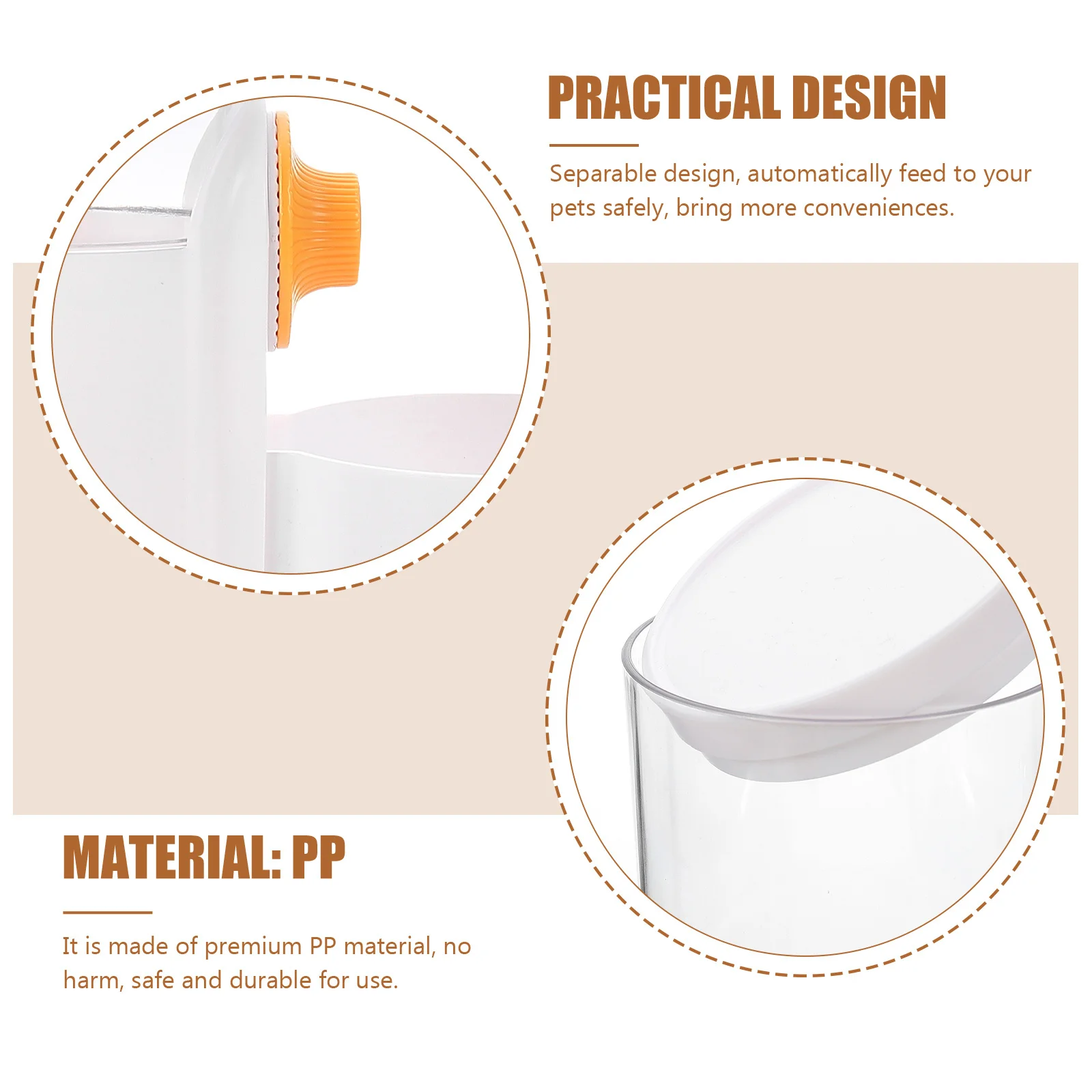 

Wear-Resistant Automatic Pet Feeder for Cage Dog Cat Puppy Feeder Hanging Convenient Household Pet Feeding Tool