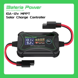 Bateria Power 10A MPPT Solar Charge Controller 12V Auto Battery Regulator Solar Panel Max 150V Input for Lithium Sealed  Gel