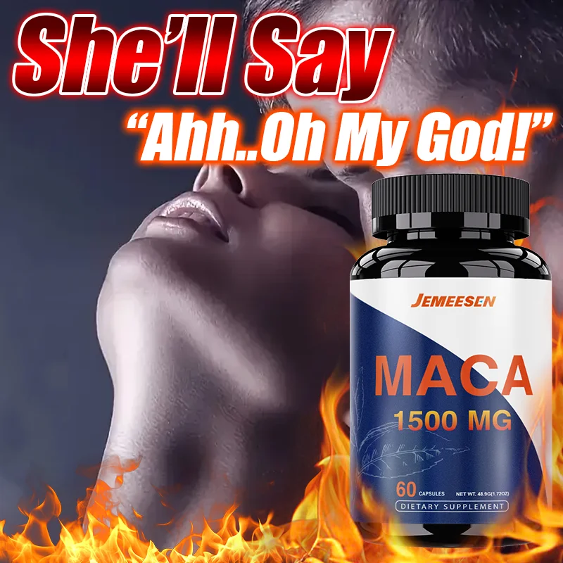 

Organic Black Maca Extract 1500 Mg - Natural Power and Stamina with Black Pepper for Absorption 60 Vegetarian Capsules