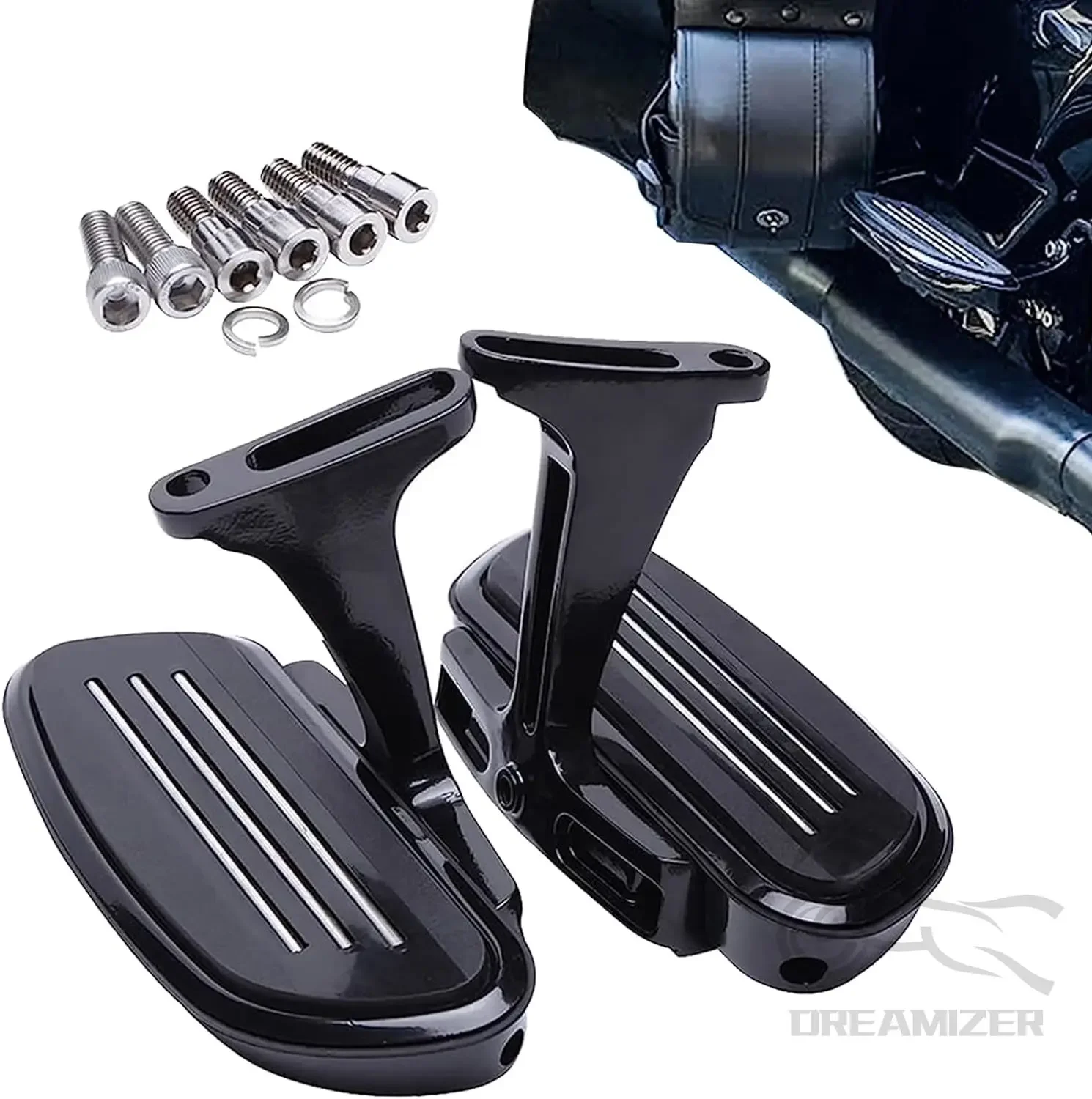 Streamliner Passenger Floorboard Mount Kit Fit For Harley Touring Road Glide Street Glide Electra Glide Road King 1993-2023