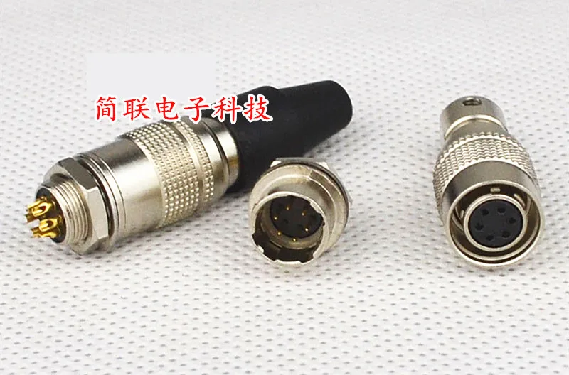 Micro Connector 4/6/12pin CCD Camera Aviation Plug Multi-core Contact HRS Front and Back Mounting Connector