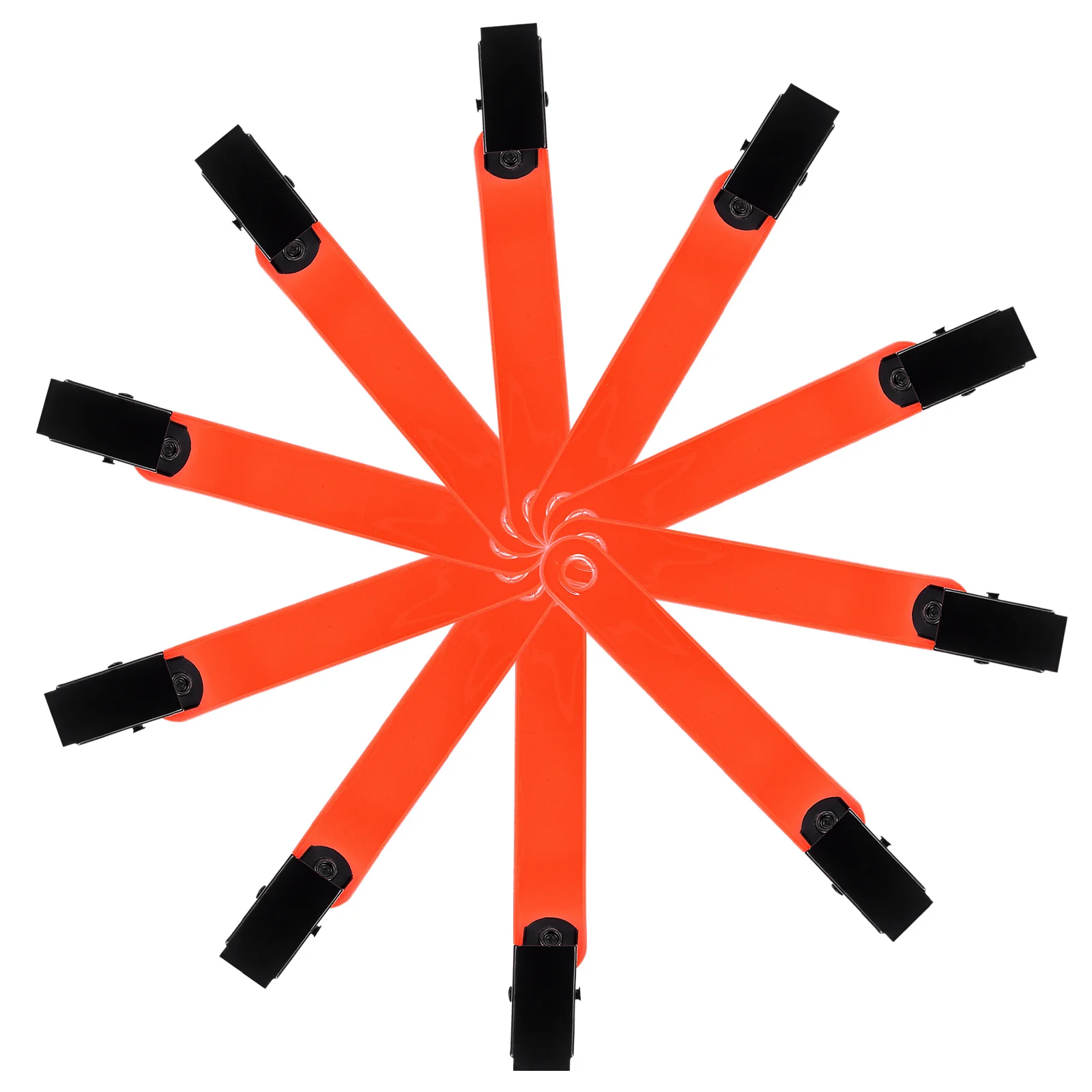 

12pcs Fluorescent Band Clips Waterproof Pvc For Outdoor Safety Cycling Running Archery Hunting Camping Trail Markers