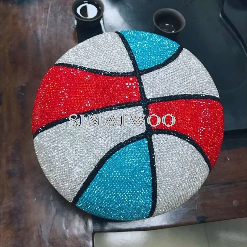 Customizable Rhinestone Basketball Exquisite Ornaments Basketball Club Blinged Exhibition Souvenir Prize Custom Logo Signature