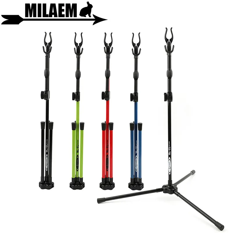 Archery Bow Stand Recurve Bow Compound Bow Stand Rack Holder Fiber Glass Rubber Lightweight Bow Holder Bow Accessories