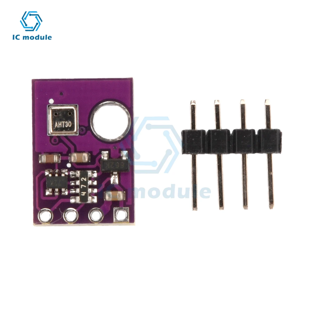 AHT30 Temperature and Humidity Sensor Measurement Module I2C Communication DC 2-5.5V High-Precision Probe AHT20 Upgraded Version