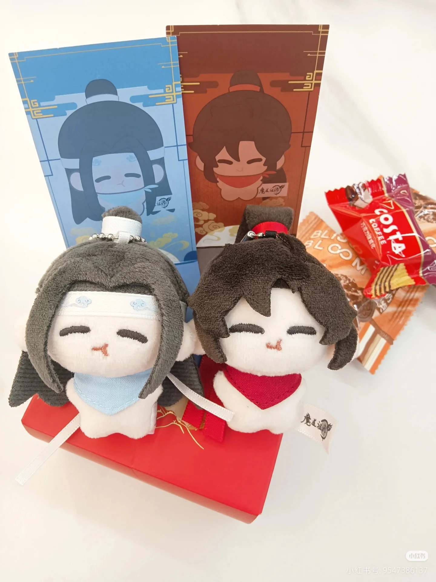 ตุ๊กตาโมเตะจู้ซือ อนิเมะ ขนาด 5 ซม. ของแท้ ตุ๊กตาห้อยพวงกุญแจ แลน วังจื่อ เว่ย วูเซียน ของสะสม ของขวัญ