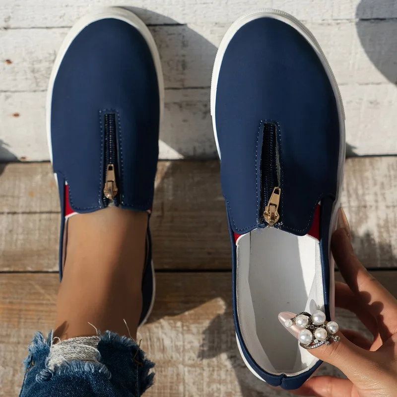 Nieuwe Lente Herfst Dames Sneakers Platte Vrijetijdsschoenen Slip On Dames Loafers Plus Maat 43 Gevulkaniseerde Schoenen Wandelen Sneaker