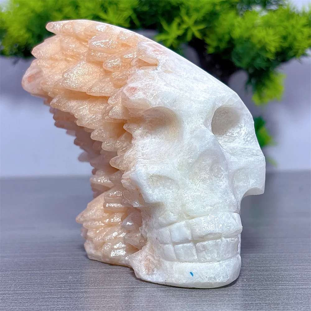 Calcite Cluster Skull Natural Crystal Home Garden Decoration Room Decor Luck Quartz Stone Healing Energy Love Gifts Meditation