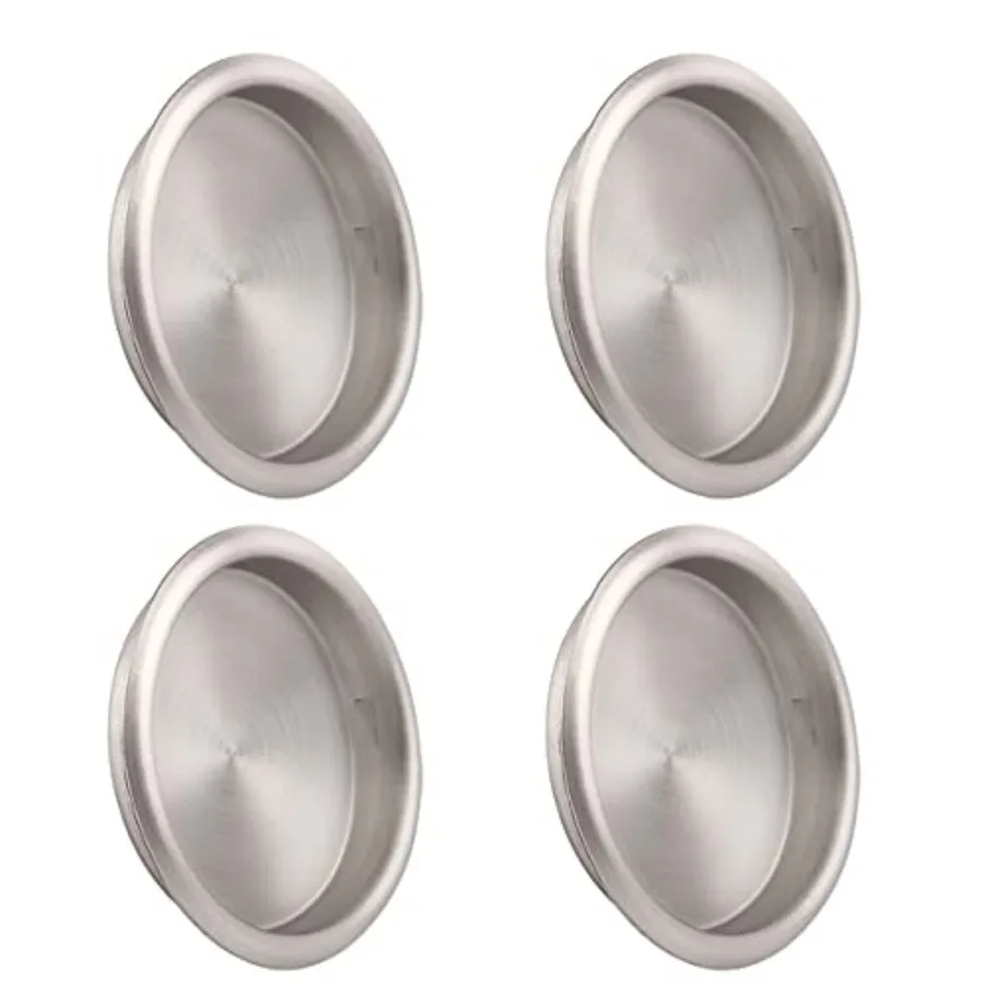 

Closet Door Finger Pull 2-1/16", Easy Snap in Installation, Satin Nickel Finish, Fits a 5/16"Depth x 2-1/16" Diameter Opening H