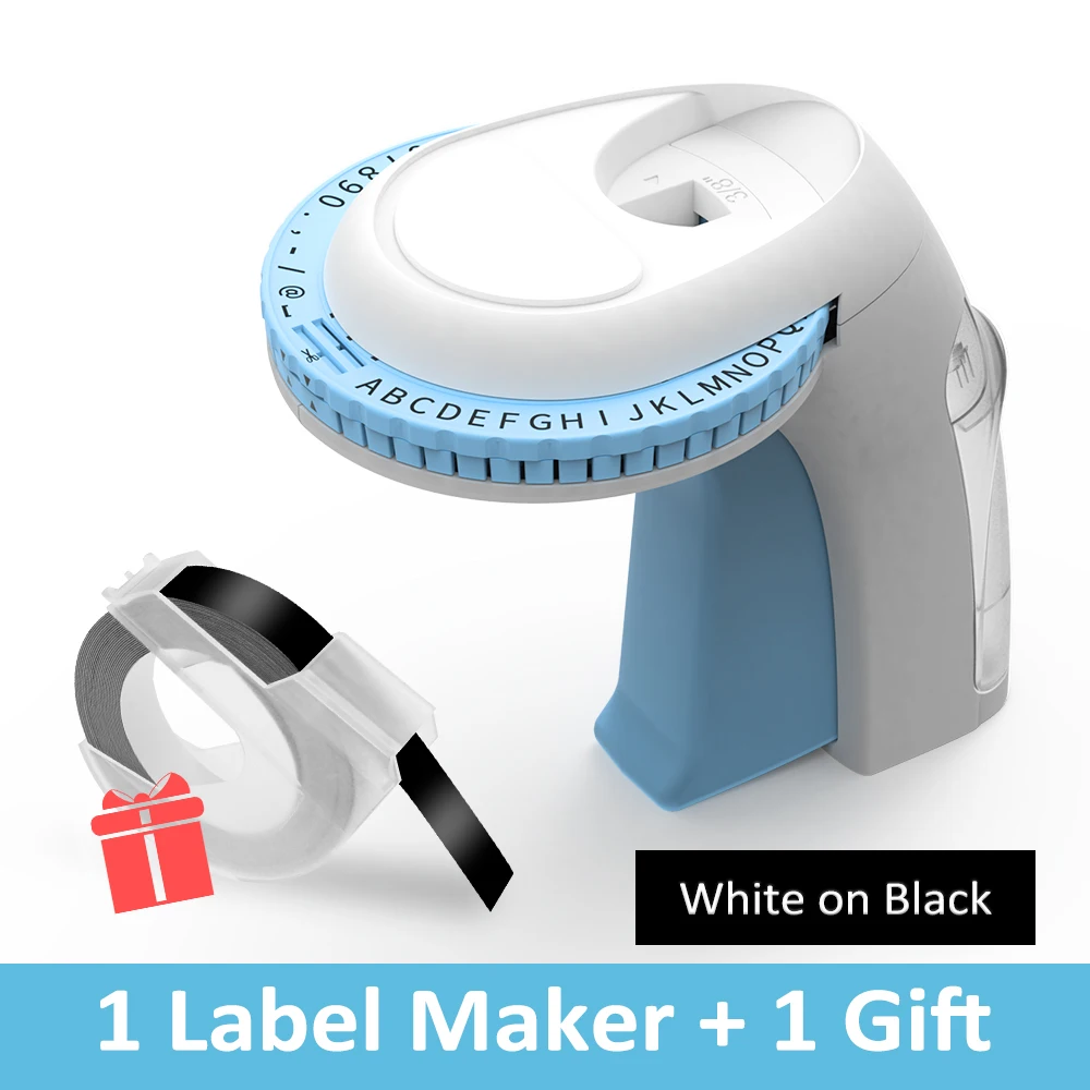 Vixic OmegaS Manual Label Printer 3D Embossing Label Maker DIY Self-adhesive Label Sticker Compatible for Dymo 9mm Label Tapes