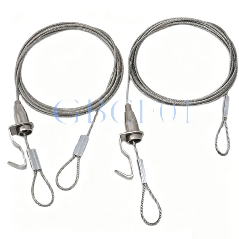 Adjustable Automatic Wire Rope Spring Hook Clothesline Picture Hanging Solution System Suspension Code Stainless Steel Cable 2mm