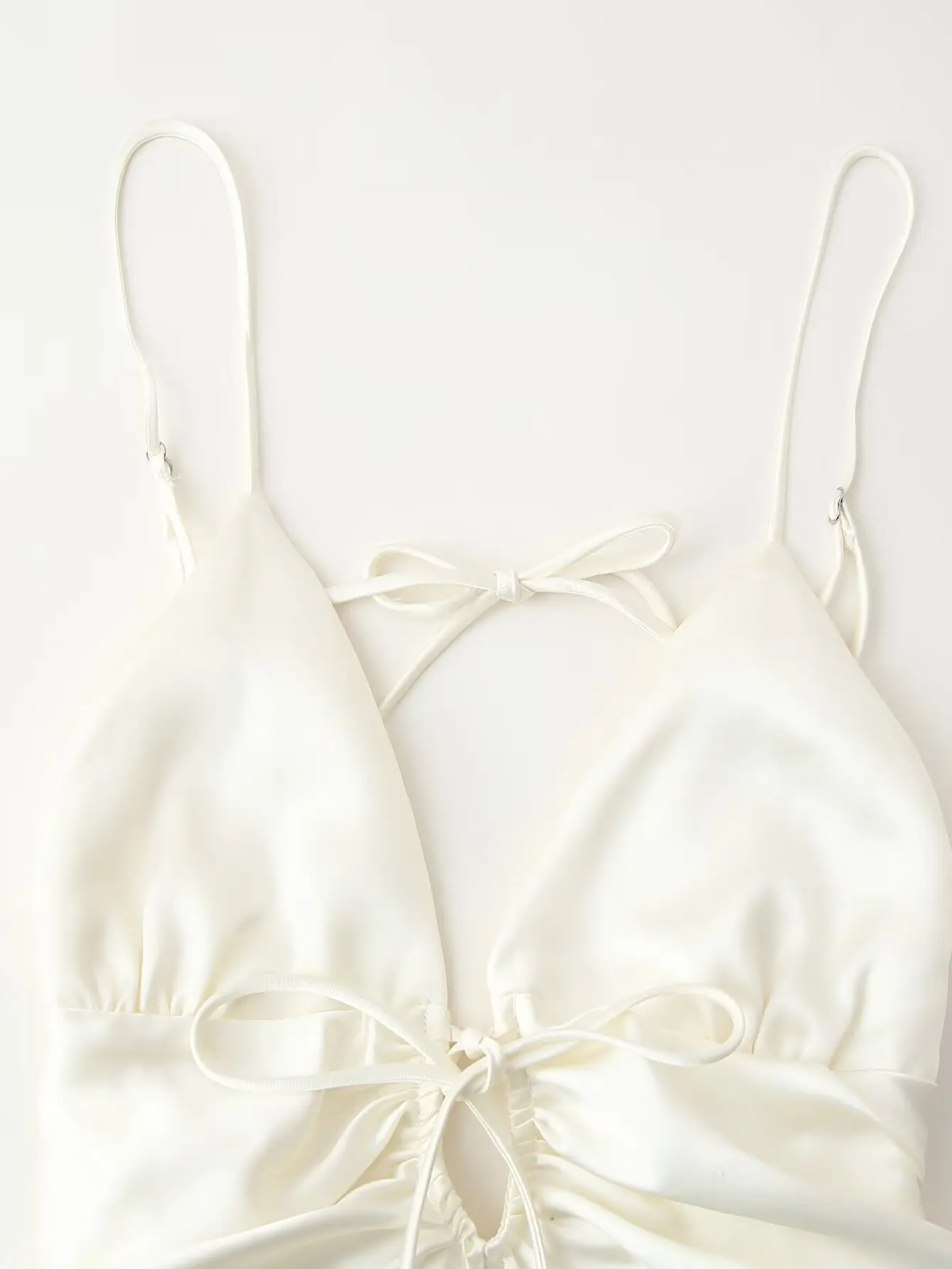 2025 Sleeveless Cut Out Long Dress Women Summer Tied Satin Dress Ruched Backless Sexy  Party Night Slip Beach