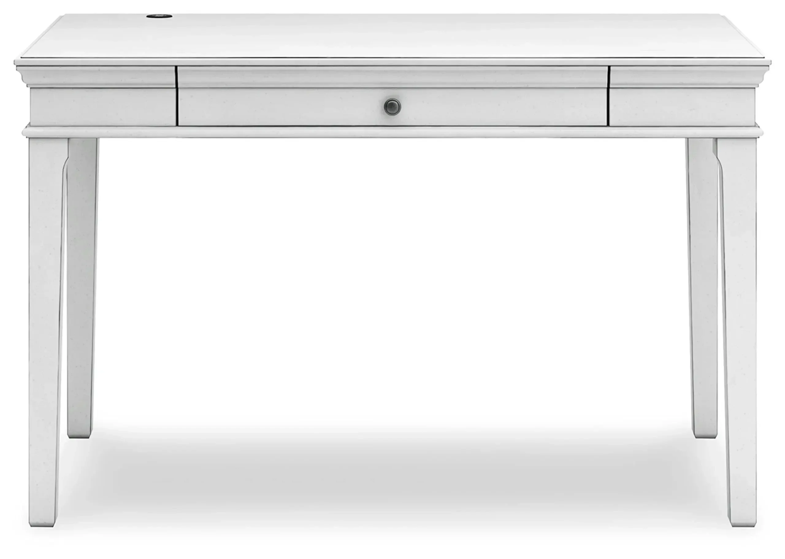 Ashley Kanwyn-Classic Home Office Small Leg Desk, 1 Drawer and USB Ports, White, Signature Design