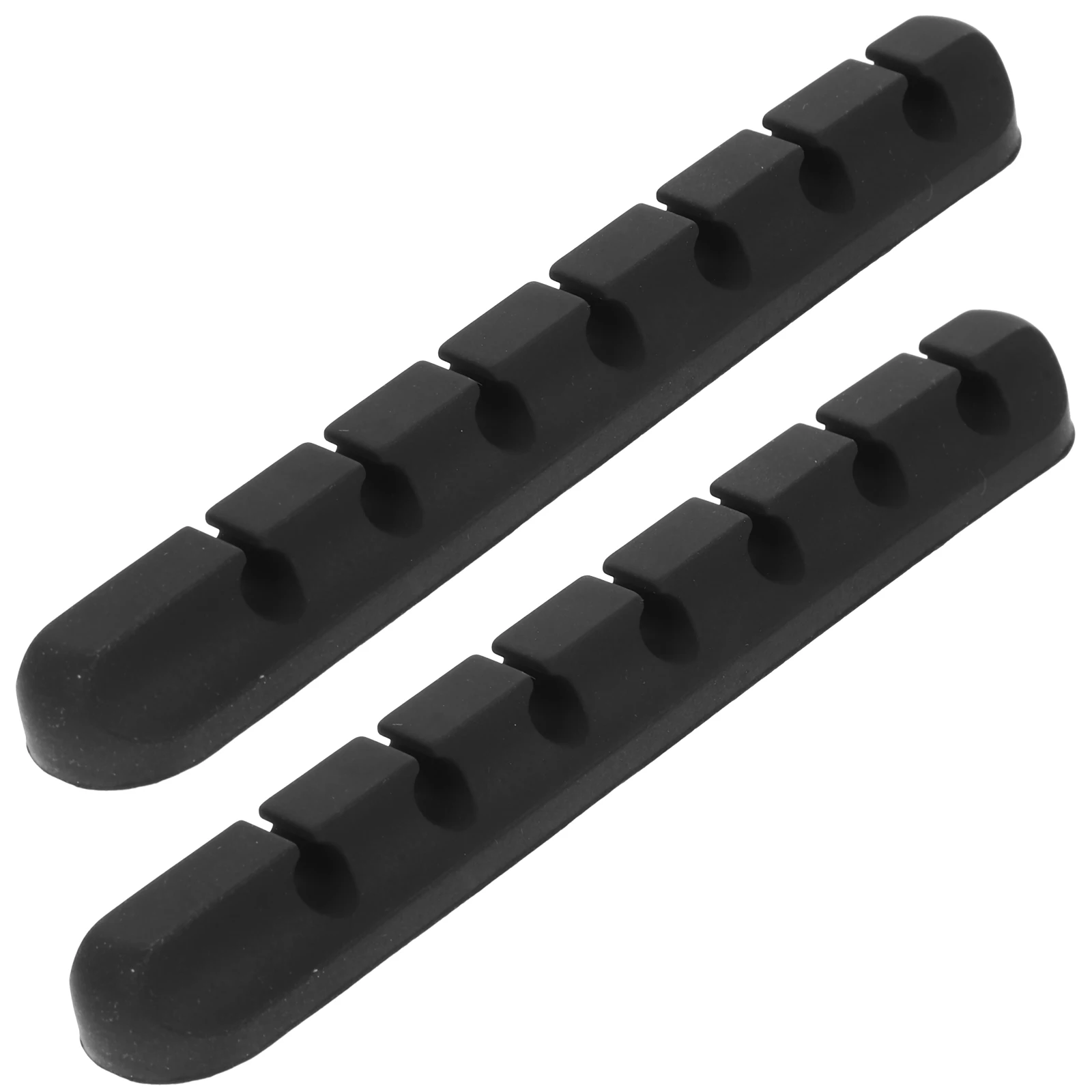 

2pcs Black 7 Ports Cable Clips Wire Holders Desktop Cord ganizers Strong Adhesiveness Charging USB Headphones