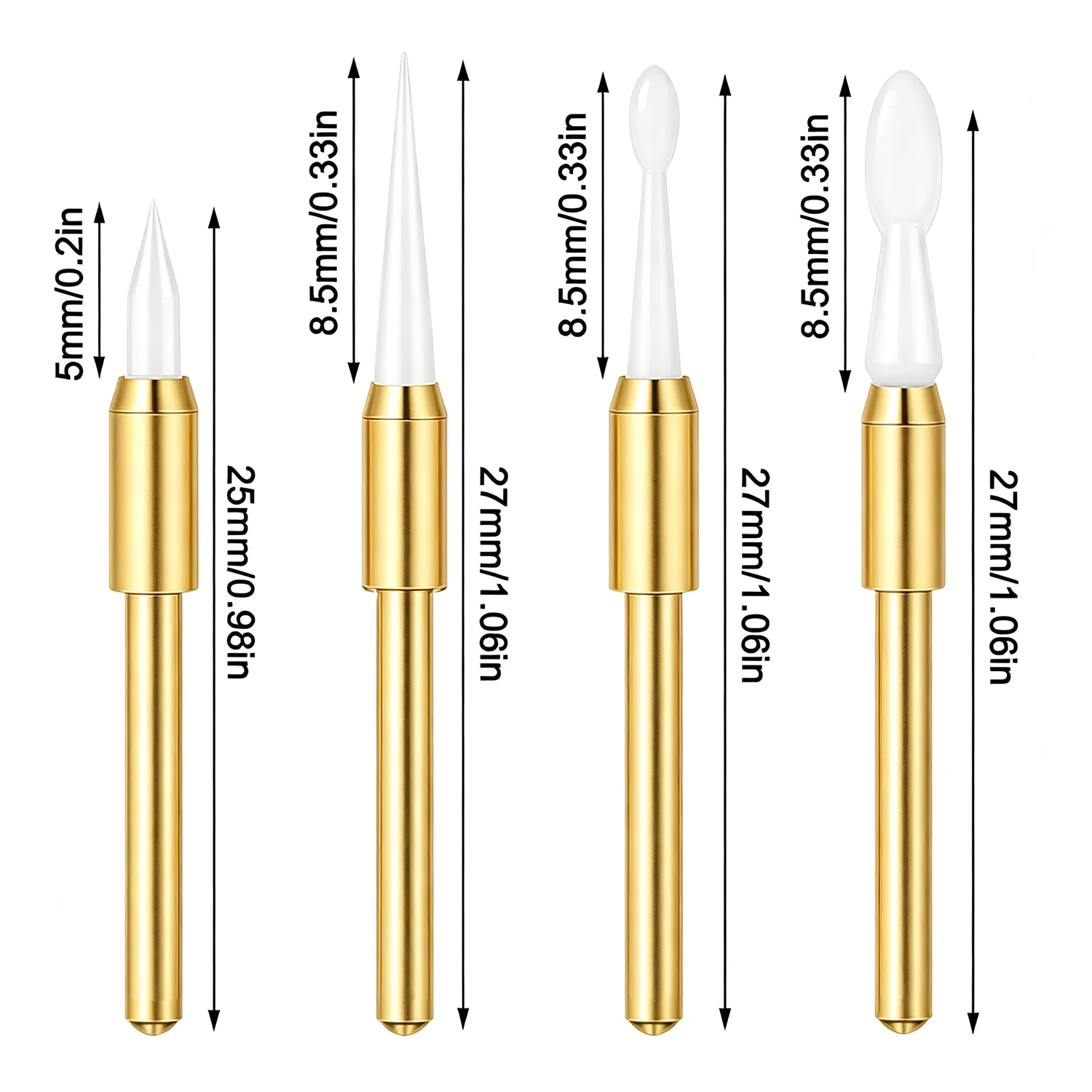 1/4Pcs Dental Ceramic Burs Soft Tissue Trimming Polishing Bur High Speed Needle for Gum Recession Proliferative Grinding Tool