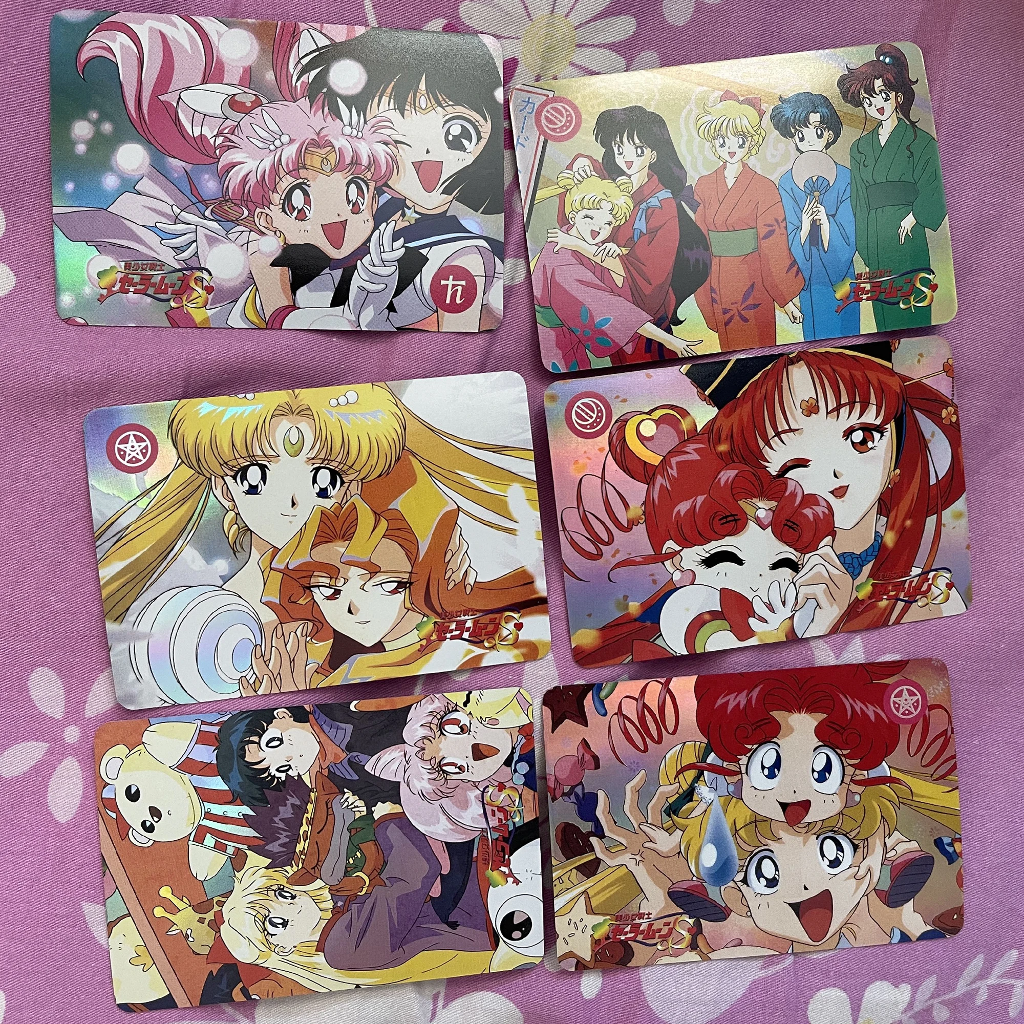 54Pcs/set Anime Girl Flash Cards Tsukino Usagi Hino Rei Mizuno Ami Aino Minako Chibiusa Diy Gift Toys Game Anime Collection Card