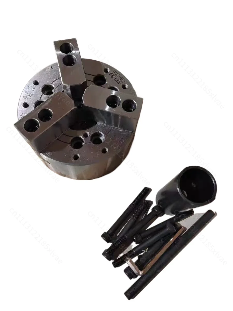 Hollow Hydraulic Three Jaw Power Chuck, SB204 SB205 SB206 Oil Pressure Lathe Chuck for NC Lathe Workholding