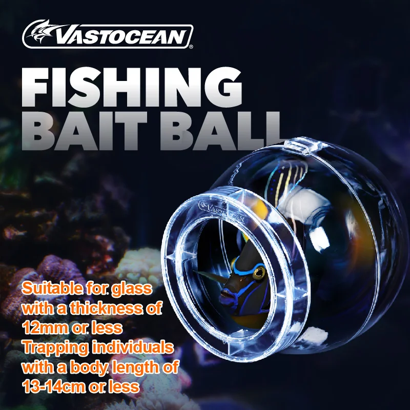 VASTOCEAN Fish Tank Catching Ball, Aquarium Fish Catching Tool, Marine Fish Trap, High-Transparency Plastic for Catching