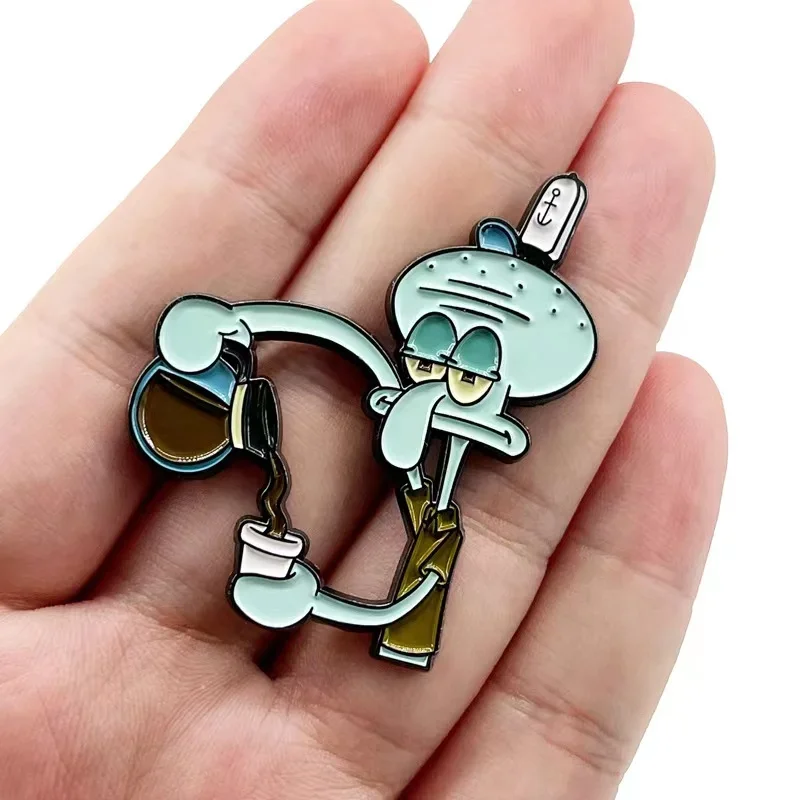 SpongeBob Patrick Star Brooches Cartoon Anime Enamel Pins Badges Denim Lapel Pin Jewelry Backpack Hat Clothes Decor Brooch Gift