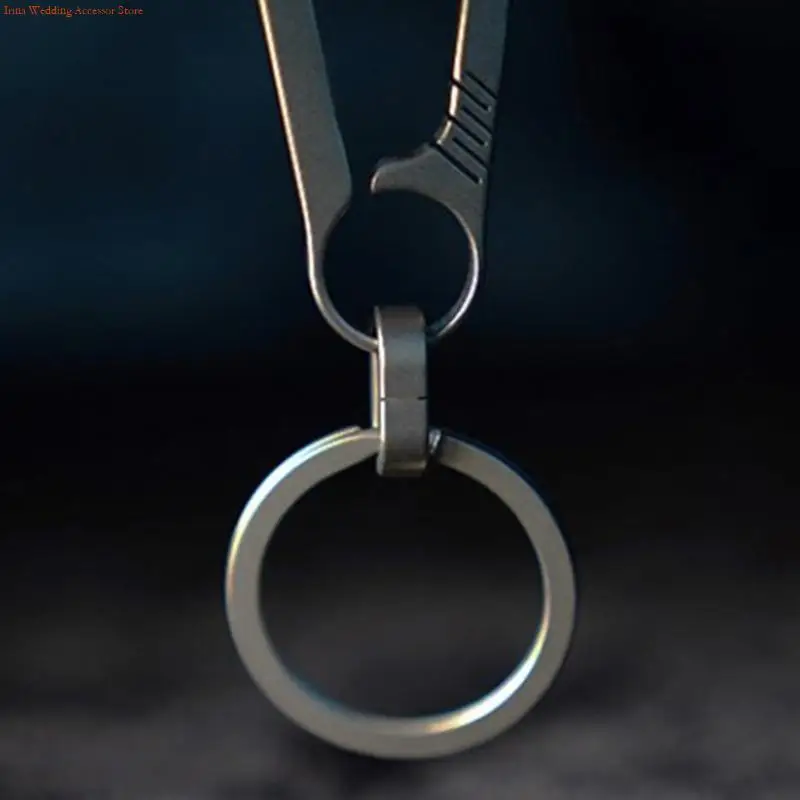 G92D Lightweight Keychain Buckle Alloy Split Jump Rings Portable Carabiner Keychains Rings Stylish Accessory