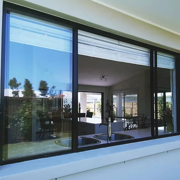 AS2047  Aluminum Sliding windows Customized Factory Soundproof and Door Aluminium Door Frame Double Glass Aluminum Sliding Door