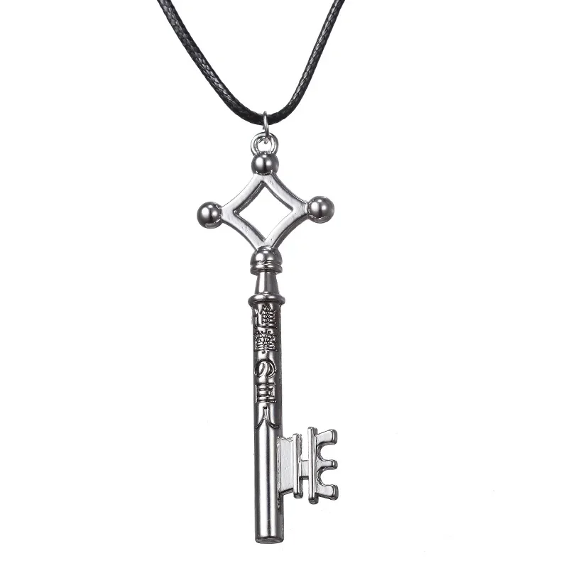 Hot Sale Attack On Titan Necklace Eren Key Shingeki No Kyojin Pendant Fashion Vintage Retro Anime Jewelry For Men Cosplay