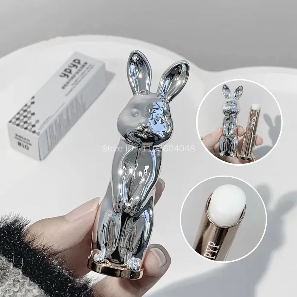 Rabbit Black Rose Lip Balm Gloss Not Dryness Peach Transparent Lip Tint Moisturizing Power Lipstick Makeup Base For Girls