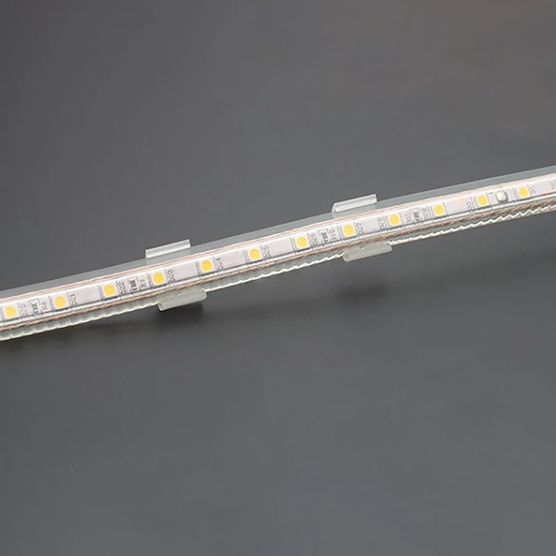 20 pz 10/12/14/17/20mm LED Strip Fix clip connettore per il fissaggio 2835 luce al Neon 220V COB fibbie in plastica accessori flessibili