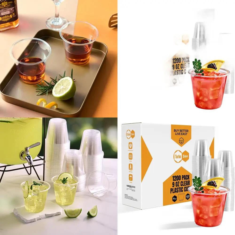 

Прозрачные пластиковые стаканчики на 9 унций, оптовая упаковка из 12 000 стаканов для мероприятий, одноразовые стаканы для питья для вечеринок, праздников